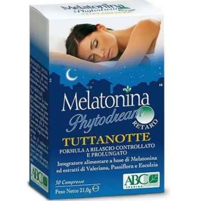 Abc Trading Melatonina Phytodream Tuttanotte Retard 30 Compresse Sonno