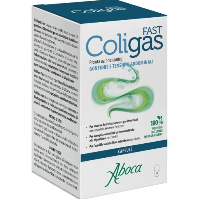 Aboca Coligas Fast 50 Capsule Gonfiore