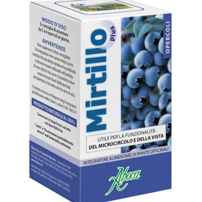Aboca Mirtillo Plus Integratore Microcircolo E Vista 70 Opercoli Patologie Oculari