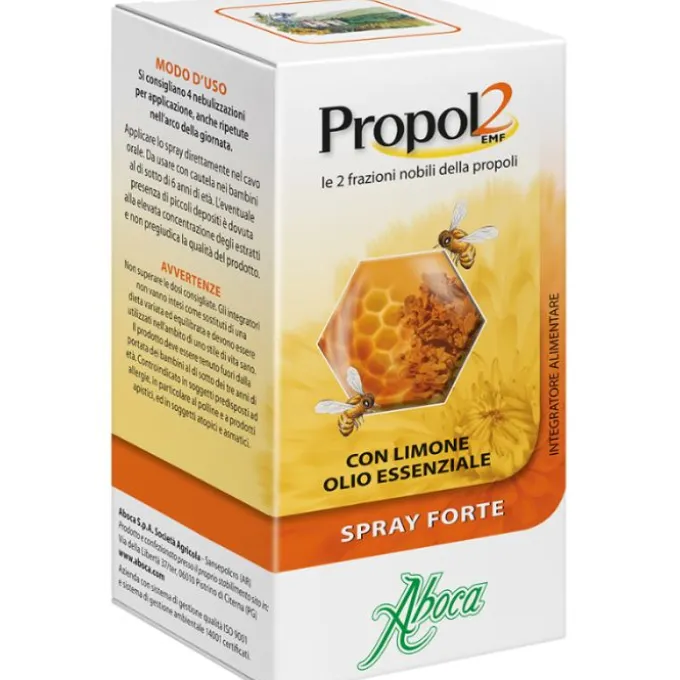 Aboca Propol2 Emf Spray Forte Integratore Gola Infiammata 30 Ml