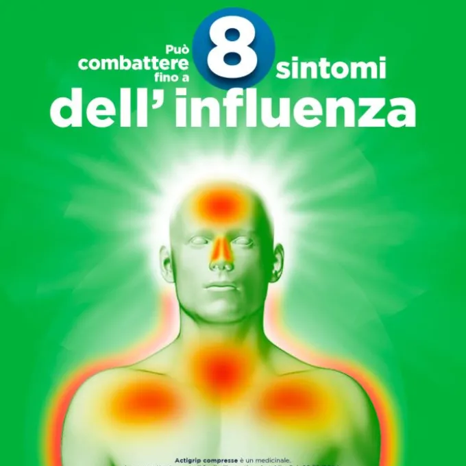 Actigrip 12 Compresse Per Raffreddore Cefalea Mal Di Testa Febbre E Influenza