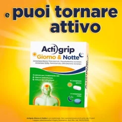 Actigrip Giorno E Notte Compresse Per Raffreddore Febbre E Influenza