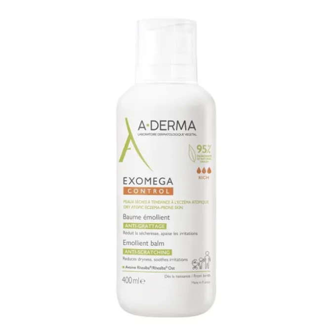 Aderma A-Derma Exomega Control Balsamo Emolliente Anti-Grattage Per Pelle Secca E A Tendenza Atopica