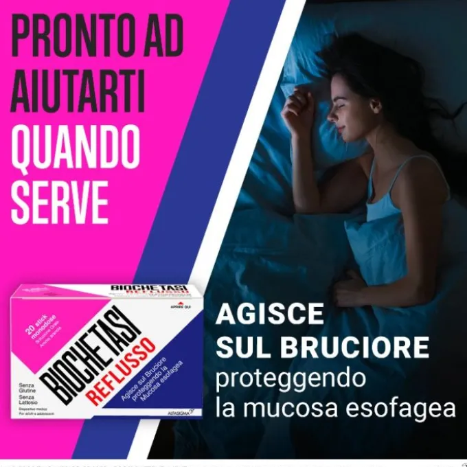 Alfasigma Biochetasi Reflusso Integratore Aroma Arancia 20 Stick