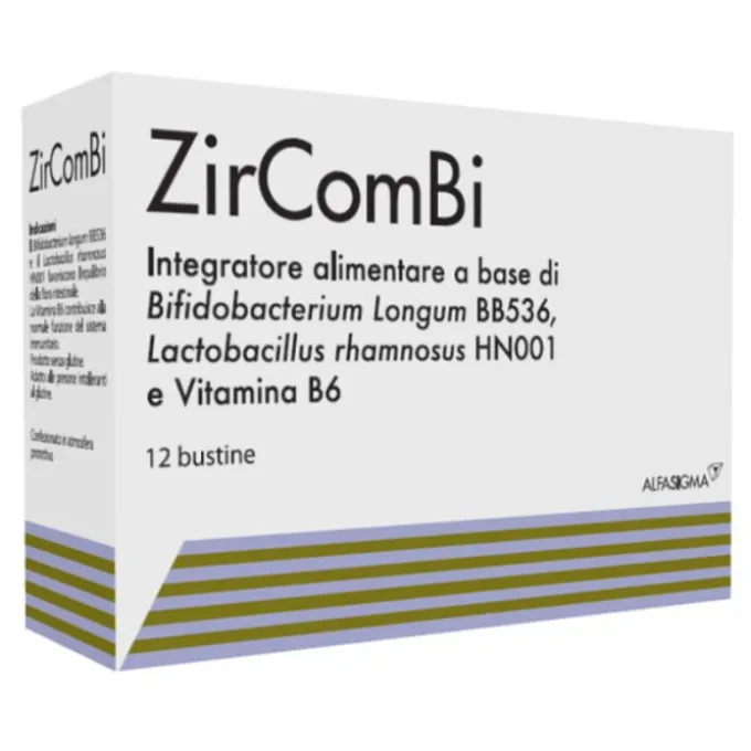 Alfasigma Integratori Zircombi Integratore Intestinale 12 Bustine Fermenti Lattici