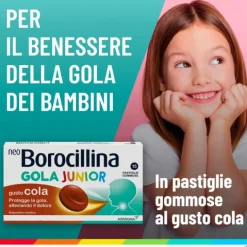 Alfasigma Neoborocillina Gola Junior Gusto Cola 15 Pastiglie Infiammazione Bocca E Gola Pastiglie