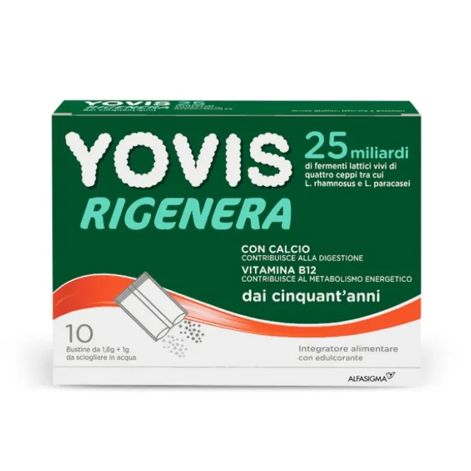 Alfasigma Yovis Rigenera 50+ Integratore Fermenti Lattici 10 Bustine