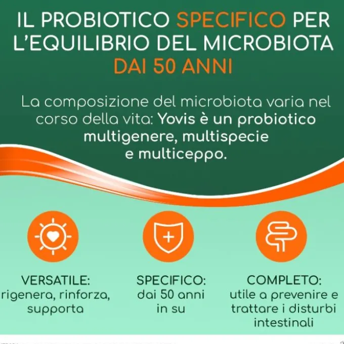 Alfasigma Yovis Rigenera 50+ Integratore Fermenti Lattici 10 Bustine
