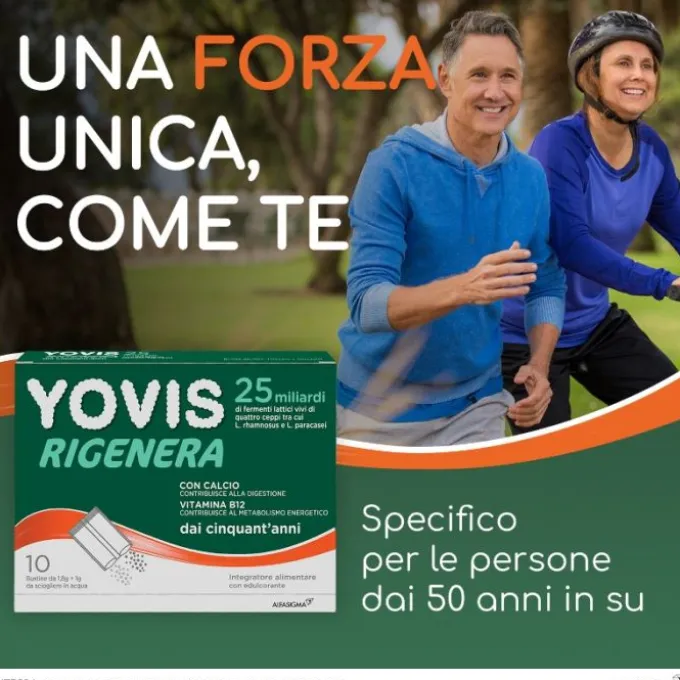 Alfasigma Yovis Rigenera 50+ Integratore Fermenti Lattici 10 Bustine