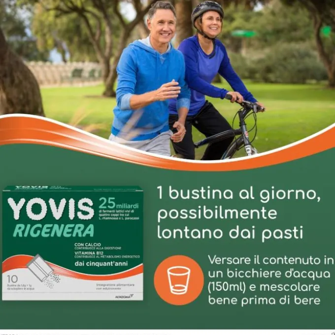 Alfasigma Yovis Rigenera 50+ Integratore Fermenti Lattici 10 Bustine