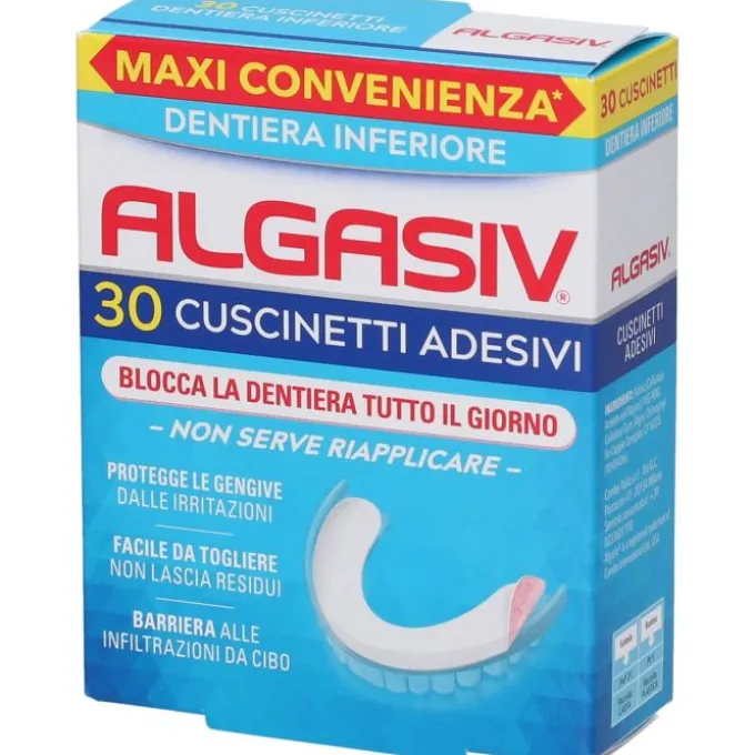 Algasiv 30 Cuscinetti Adesivi Dentiera Inferiore