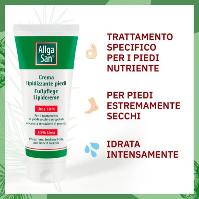 Allgasan Allga San Crema Lipidizzante Piedi 100 Ml Creme Secchezza Piede