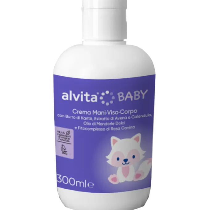 Alvita Baby Crema Viso-Corpo 300 Ml Idratanti