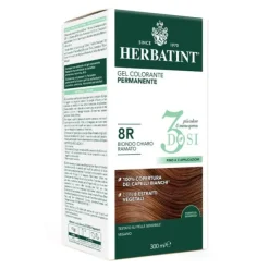 Antica Erboristeria Herbatint Tintura Per Capelli Gel Permanente 8R Biondo Chiaro Ramato 3 Dosi 300M