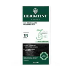 Antica Erboristeria Herbatint Tintura Capelli Gel Permanente 3Dosi 1N Nero 300 Ml