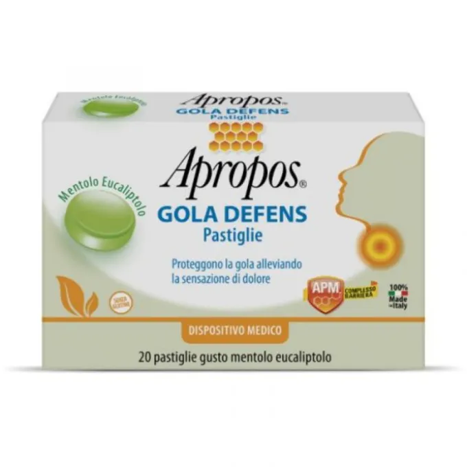 Apropos Gola Defens Pro 20 Pastiglie Mentolo Eucalipto Disinfettanti Bocca E Gola Pastiglie