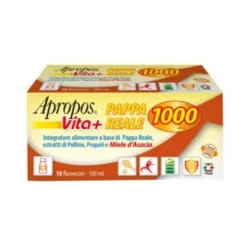 Apropos Pappa Reale 1000 Mg Integratore Di Pappa Reale Con Miele D'acacia 10 Flaconcini