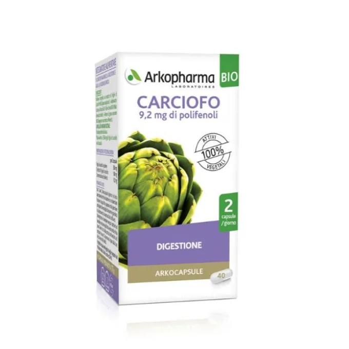 Arkofarma Arkocaps Arkocapsule Carciofo Bio Integratore Digestivo 40 Capsule