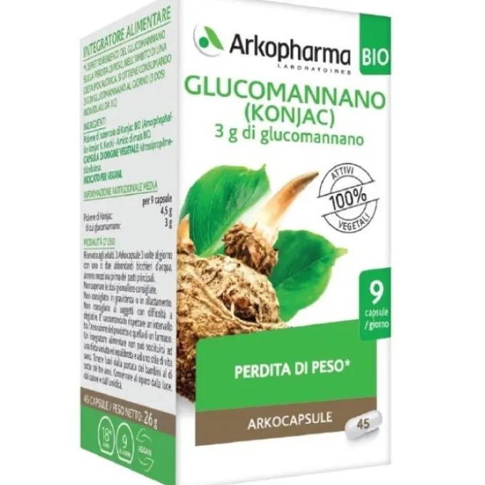 Arkofarma Arkocaps Arkocapsule Glucomannano Integratore 45 Capsule Controllo Della Fame E Del Metabo