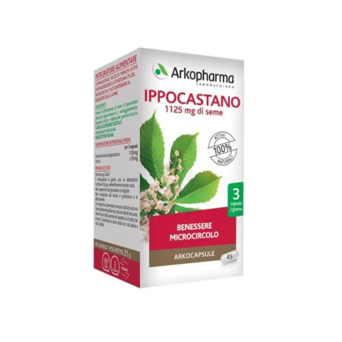 Arkofarma Arkocaps Arkopharma Arkocapsule Ippocastano 45 Capsule Integratori Venotonici