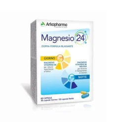 Arkofarma Arkocaps Arkopharma Magnesio 24 Giorno E Notte Doppia Azione Integratore Rilassante 60 Cap