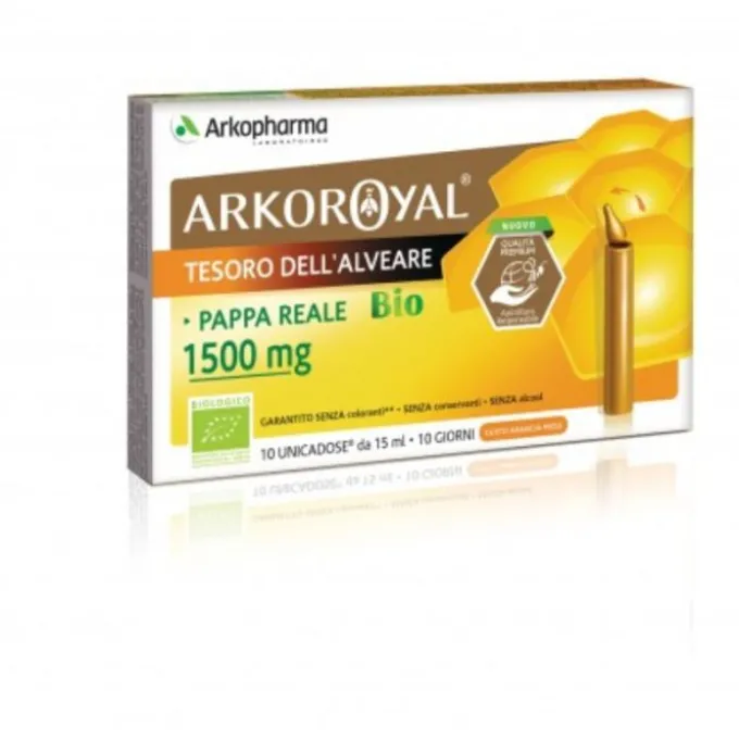 Arkofarma Arkoroyal Arkopharma Arkoroyal Pappa Reale Premium 1500Mg Senza Zuccheri 10 Unidose