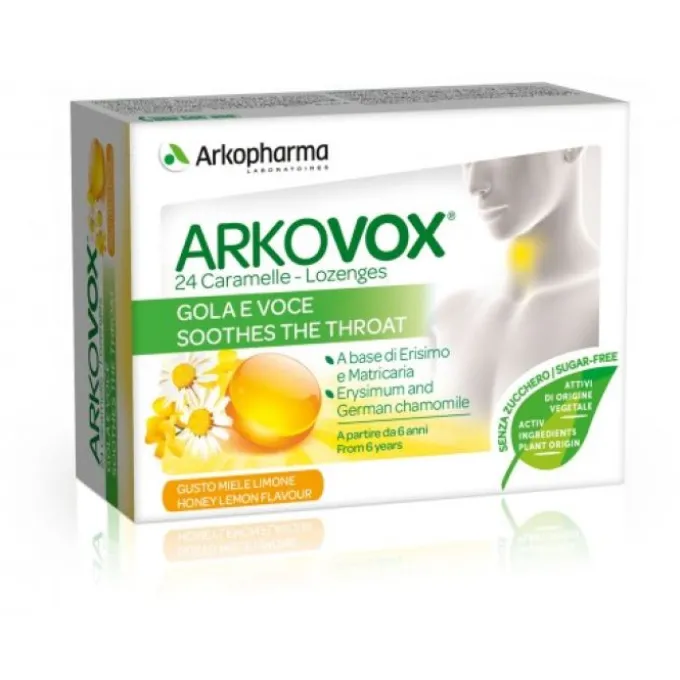 Arkofarma Arkovox Propoli Miele & Limone Naso E Gola 24 Compresse Disinfettanti Bocca E Gola Pastigl
