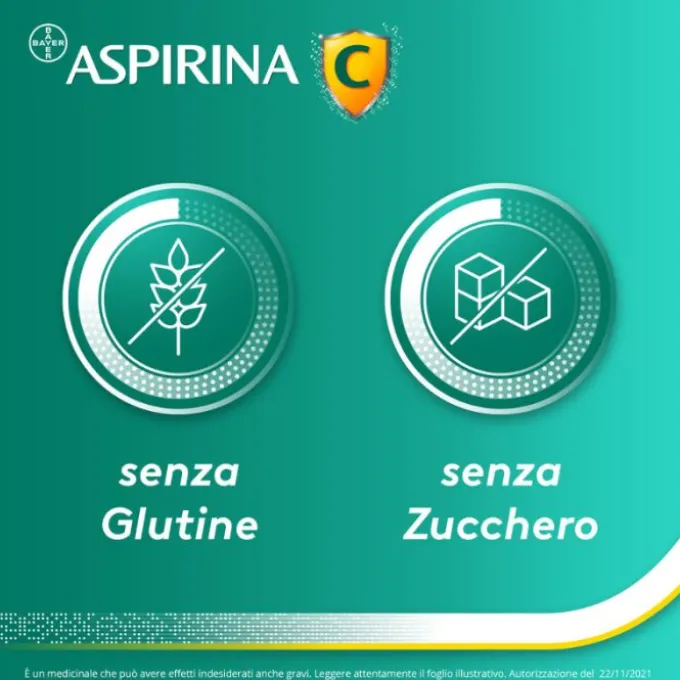 Aspirina C 40 Compresse Effervescenti 400Mg+240 Mg Con Vitamina C
