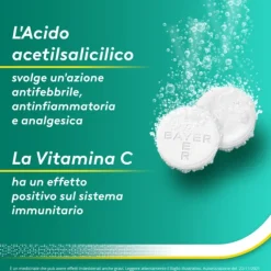 Aspirina C 40 Compresse Effervescenti 400Mg+240 Mg Con Vitamina C