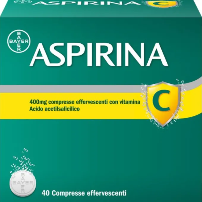 Aspirina C 40 Compresse Effervescenti 400Mg+240 Mg Con Vitamina C