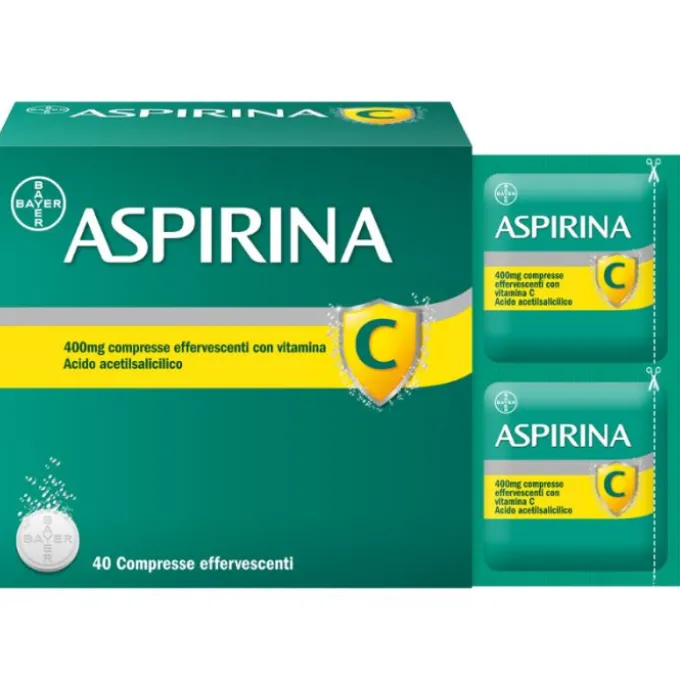 Aspirina C 40 Compresse Effervescenti 400Mg+240 Mg Con Vitamina C