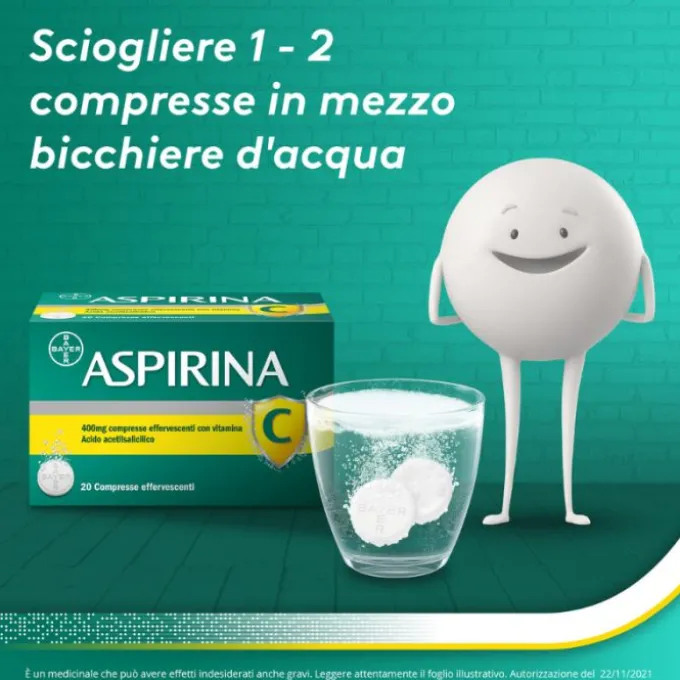Aspirina C 20Cpr Eff 400+240Mg