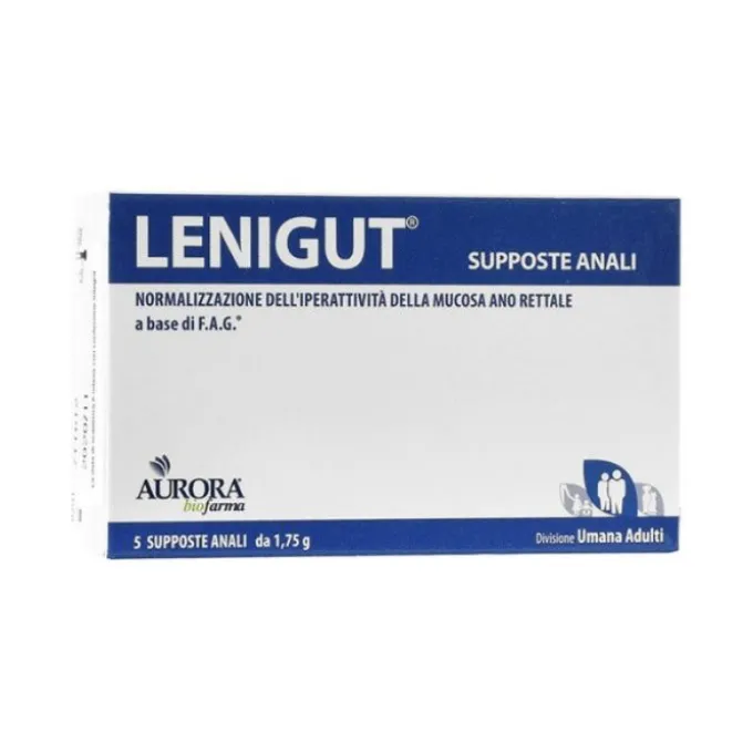 Aurora Biofarma Lenigut Supposte Anali 5 Pezzi Enteroclismi