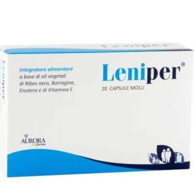 Aurora Biofarma Leniper Integratore 20 Capsule Molli Preparazione Al Sole