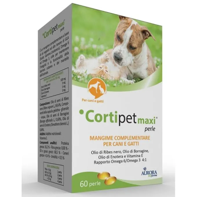 Aurora Licensing Cortipet Perle Maxi Integratore Irritazioni Cutanee Veterinaria 60 Perle