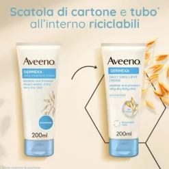 Aveeno Dermexa Crema Idratante Per Pelle Molto Secca E Con Prurito, Adatto Per Pelle Con Tendenza Atopica E Soggetta A Eczema, Senza Profumo 200 Ml