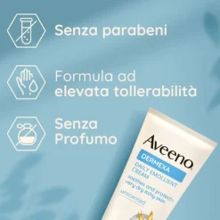 Aveeno Dermexa Crema Idratante Per Pelle Molto Secca E Con Prurito, Adatto Per Pelle Con Tendenza Atopica E Soggetta A Eczema, Senza Profumo 200 Ml