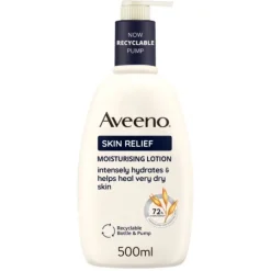 Aveeno Skin Relief Crema Corpo Nutriente Per Pelle Secca E Sensibile, All'avena Prebiotica 500 Ml