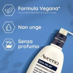Aveeno Skin Relief Crema Corpo Nutriente Per Pelle Secca E Sensibile, All'avena Prebiotica 500 Ml