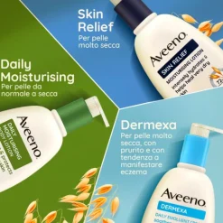 AVEENO SKIN RELIEF OLIO CORPO PELLE SECCA DERMATOLOGICAMENTE TESTATO CON INGREDIENTI NATURALI 200 ML