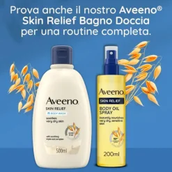 AVEENO SKIN RELIEF OLIO CORPO PELLE SECCA DERMATOLOGICAMENTE TESTATO CON INGREDIENTI NATURALI 200 ML