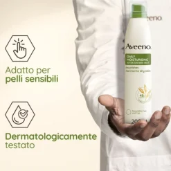 Aveeno Spray Idratante Corpo Dopo Doccia All'avena Per Proteggere E Nutrire La Pelle Secca Ad Assorbimento Rapido 200 Ml