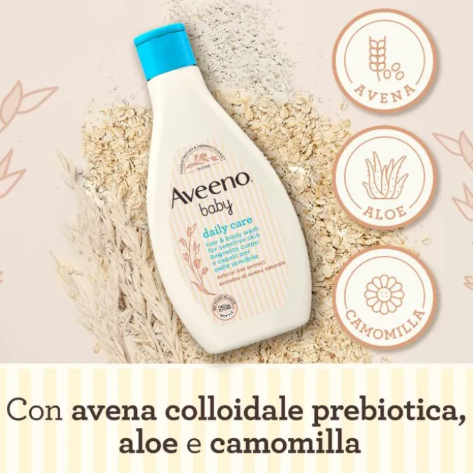Avevo Baby Daily Care Bagnodoccia Per Bagnetto Neonato Corpo E Capelli Con Avena, Senza Parabeni E Solfati 250 Ml
