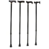 Bastone Brio Pieghevole In Alluminio Anodizzato Con Puntaliantiscivolo Regolabile In Altezza Da 77,5 A 87,5Cm Nero Impugnatura In Legno