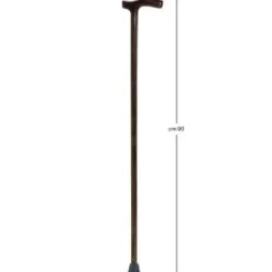 Bastone Impugnatura Anatomica Uomo Legno Lucido Scuro Sostegni E Accessori