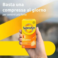 Bayer Supradyn Ricarica Integratore Di Vitamine, Sali Minerali E Coenzima Q10 30Compresse Effervesce
