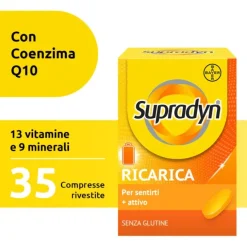Bayer Supradyn Ricarica Integratore Di Vitamine, Sali Minerali E Coenzima Q10 35 Compresse Rivestite