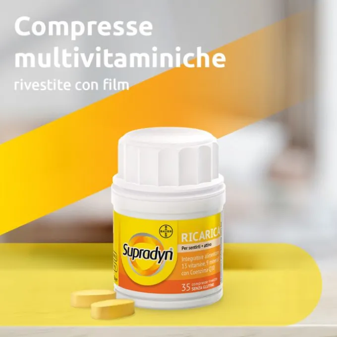 Bayer Supradyn Ricarica Integratore Di Vitamine, Sali Minerali E Coenzima Q10 35 Compresse Rivestite