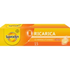 Bayer Supradyn Ricarica Integratore Di Vitamine, Sali Minerali E Coenzima Q10 15 Compresse Effervesc