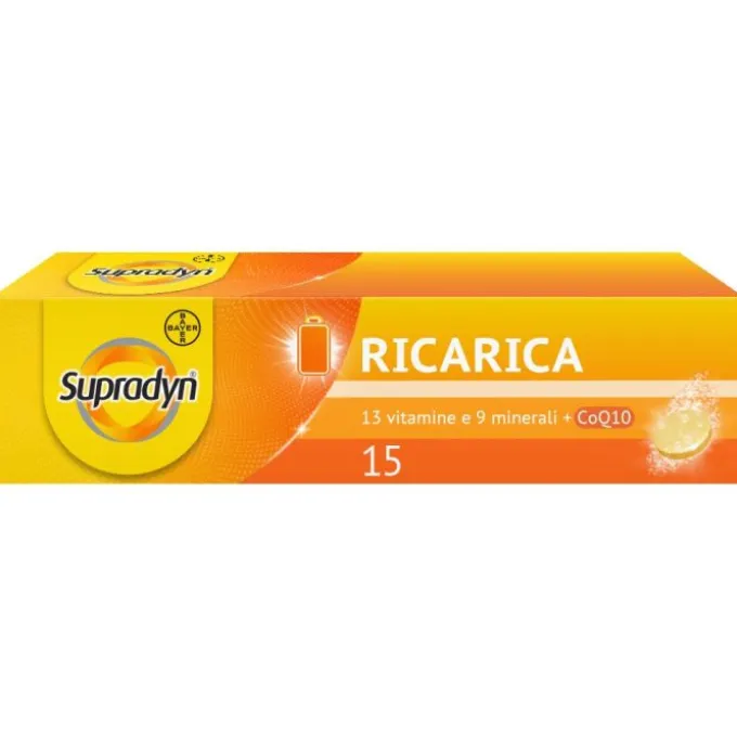Bayer Supradyn Ricarica Integratore Di Vitamine, Sali Minerali E Coenzima Q10 15 Compresse Effervesc